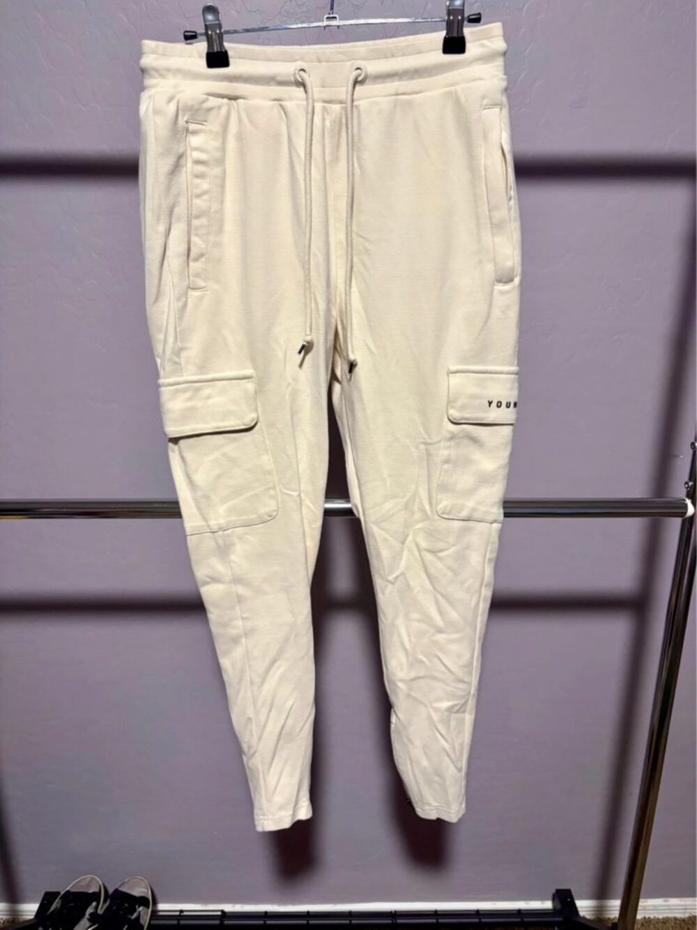 YoungLA cream cargo zipper bottom